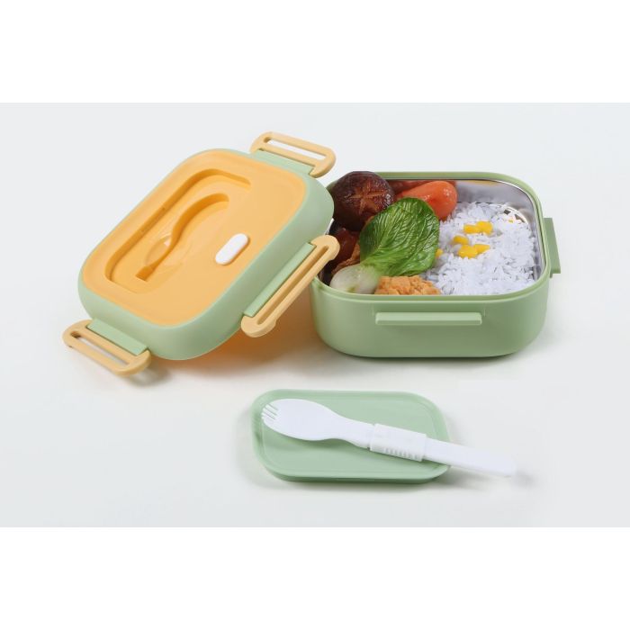 Fiambrera de plástico y acero cuadrada 750 ml Thermosport (6 Unidades) 3 Fiambrera de plástico y acero cuadrada 750 ml Thermosport (6 Unidades) 3