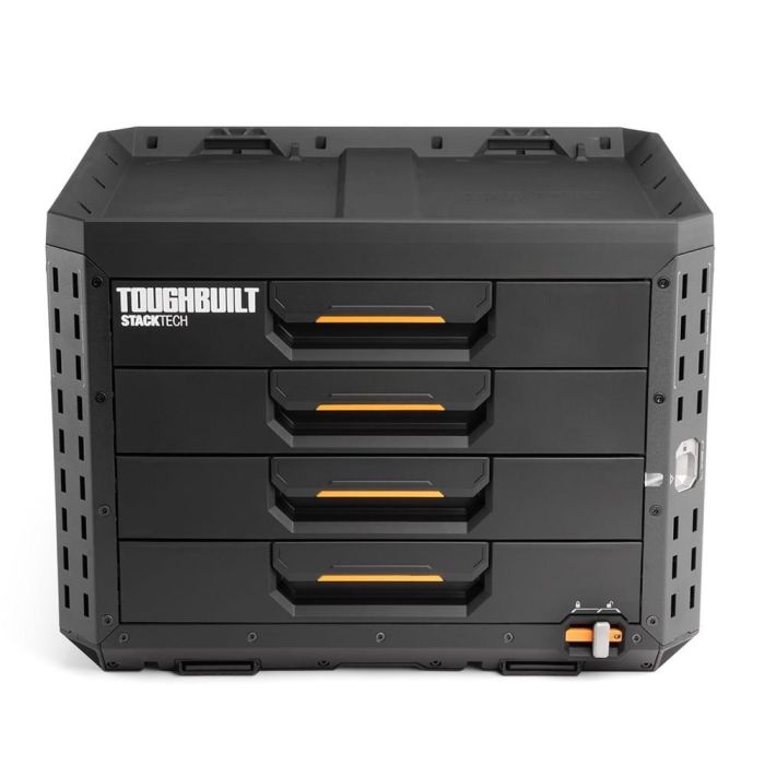 Toughbuilt Maletín Stacktech 4 Cajones Cierre Automático Polímero Negro con Esquinas de Acero 53 x 40,5 x 39,5 cm 0 Toughbuilt Maletín Stacktech 4 Cajones Cierre Automático Polímero Negro con Esquinas de Acero 53 x 40,5 x 39,5 cm 0
