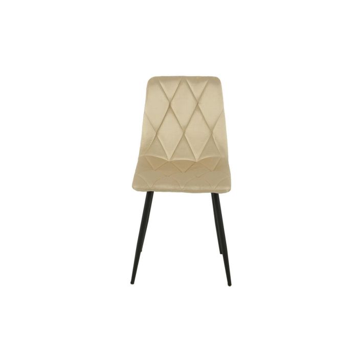 Silla Romimex Beige Terciopelo Metal 45 x 89 x 55 cm 4