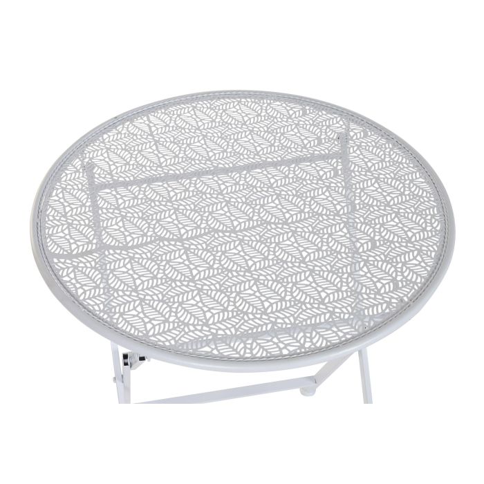 Mesa Terraza Y Jardin DKD Home Decor Blanco 60 x 70 x 60 cm Set de 3 1