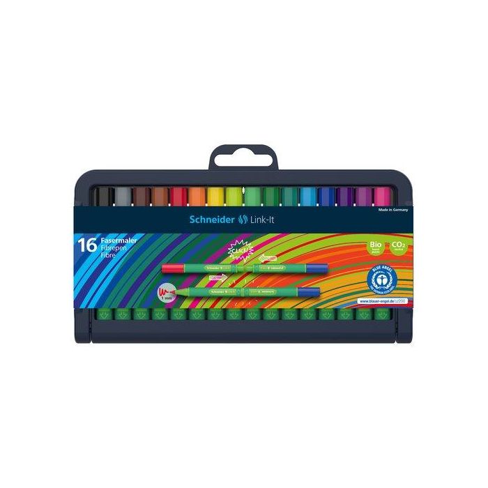 Rotulador Fibra Schneider Link-It 1,0 Modular Surtido Estuche De 16