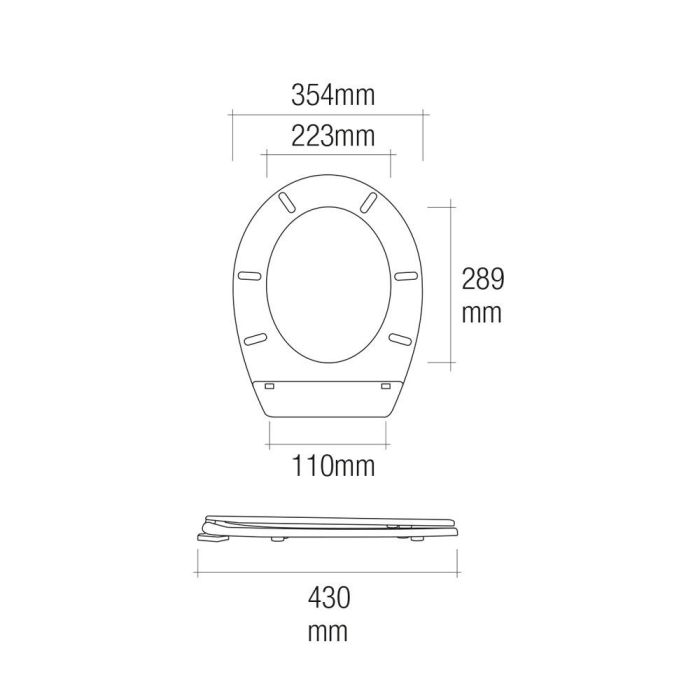 Tapa wc top blanca 1390 g con tornillos edm 1