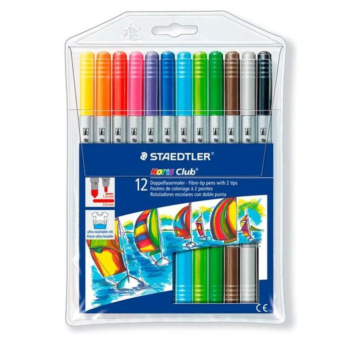 Set de Rotuladores Staedtler Noris Club Doble punta Multicolor (10 Unidades) 1