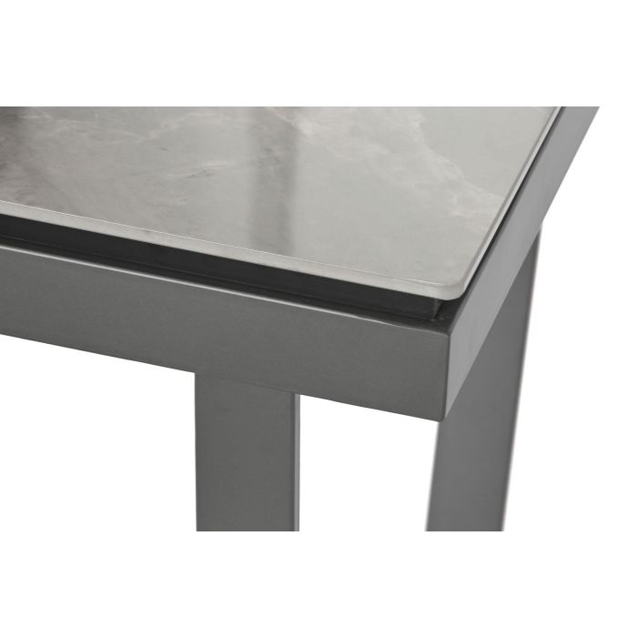 DKD Home Decor Mesita Auxiliar Urban Blanco Negro Metal Cerámica 50 x 50 x 50 cm 2