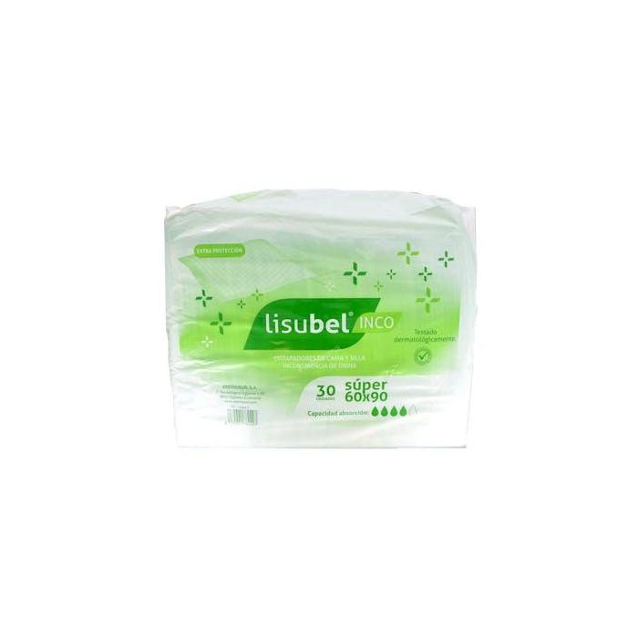 Lisubel Empapador Desech S/Alas Super 60X90 Cm 30 Un