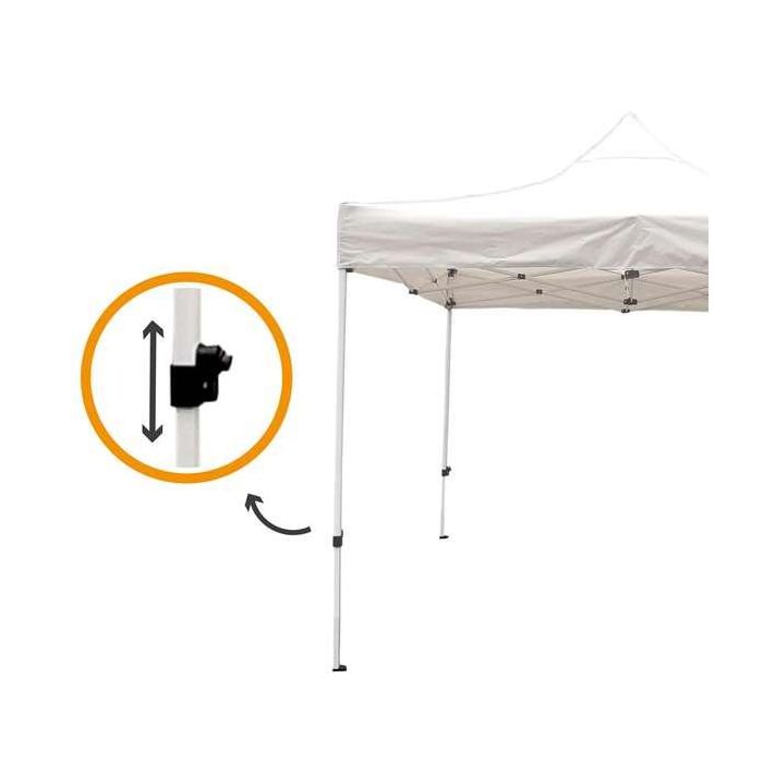 Color Baby Cenador Plegable con Altura Ajustable 300x300x220 cm, Acero y Oxford 420D, con Bolsa de Transporte