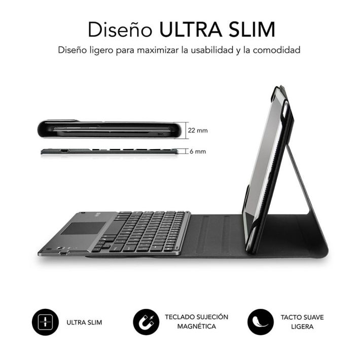 SUBBLIM Funda con Teclado Bluetooth Touchpad KeyTab Pro 9,6" a 10,8" TOUCHPAD Negra 1 SUBBLIM Funda con Teclado Bluetooth Touchpad KeyTab Pro 9,6" a 10,8" TOUCHPAD Negra 1
