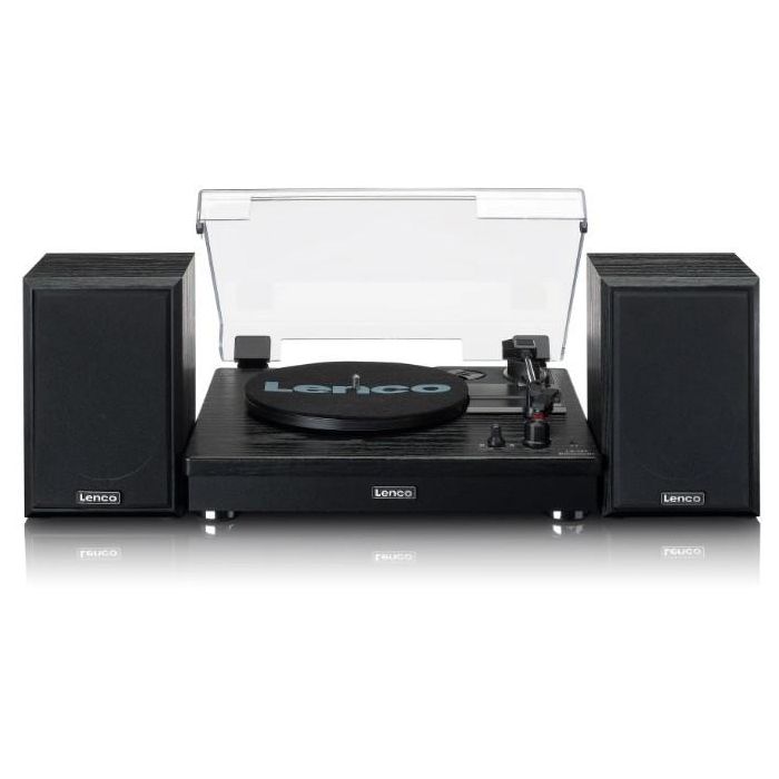 Lenco LS-101BK Tocadiscos de tracción por correa Negro