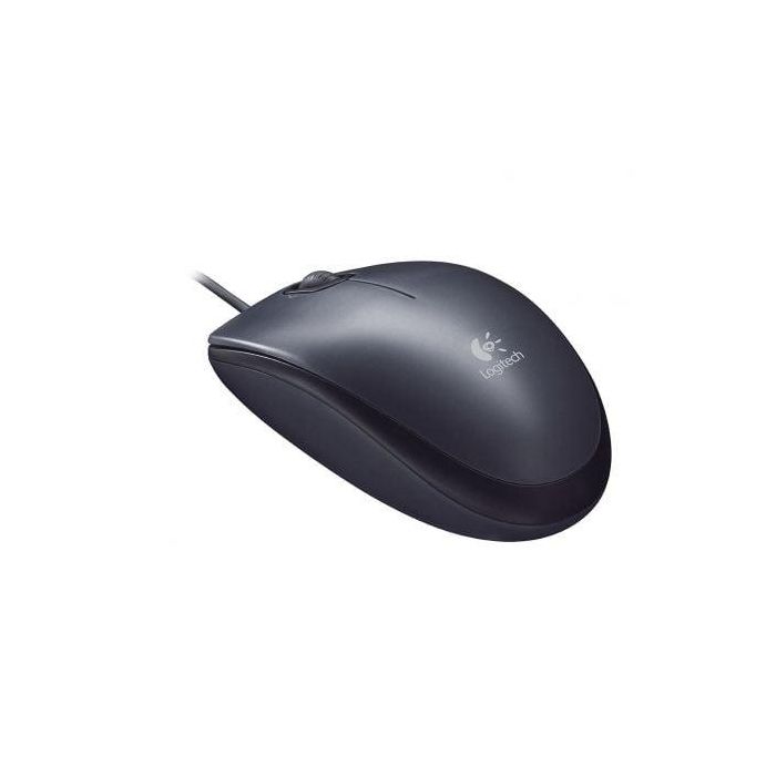 Logitech M90 Ratón Óptico USB con Cable Negro, 1000 dpi, Ergonómico, Control Preciso para Ordenador
