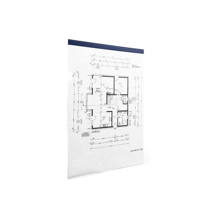 Pinza Magnetica Durable Durafix Rail 297X17 Mm. Azul Oscuro Bolsa De 5