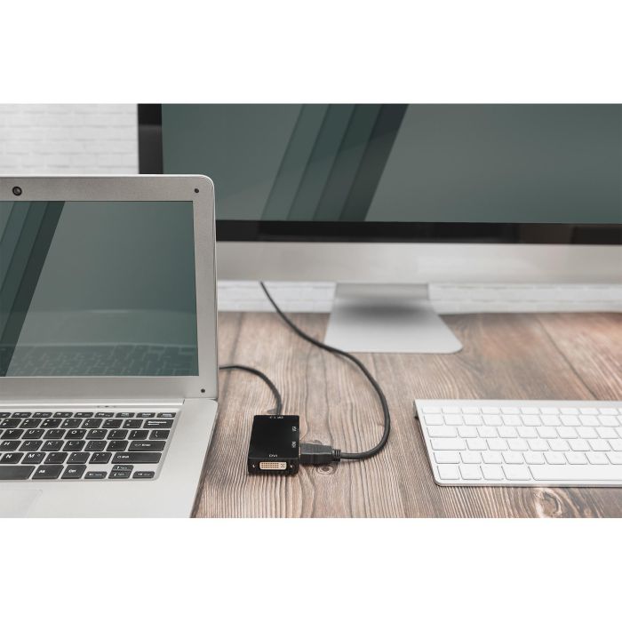 DIGITUS DisplayPortkonverterkabel DP->HDMI+DVI+VGA 0.2m 1