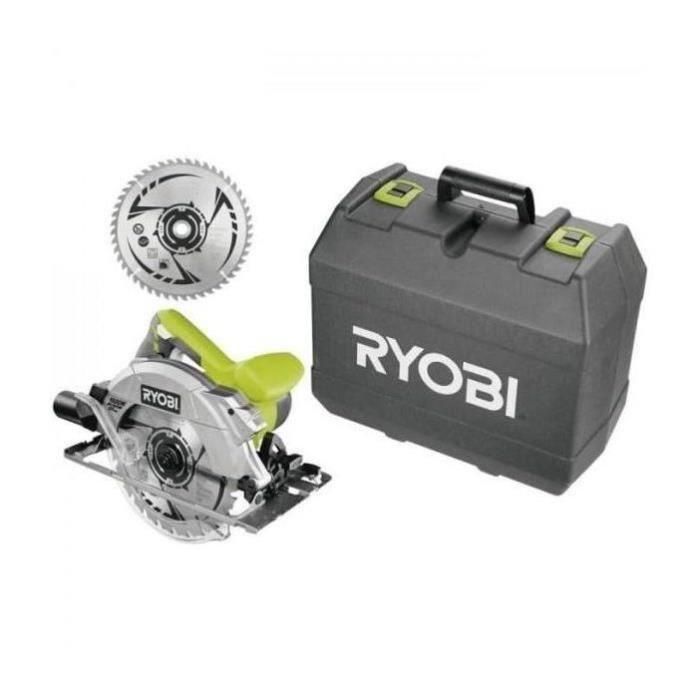 Sierra circular RYOBI de 1600 vatios + 2 hojas 1 Sierra circular RYOBI de 1600 vatios + 2 hojas 1