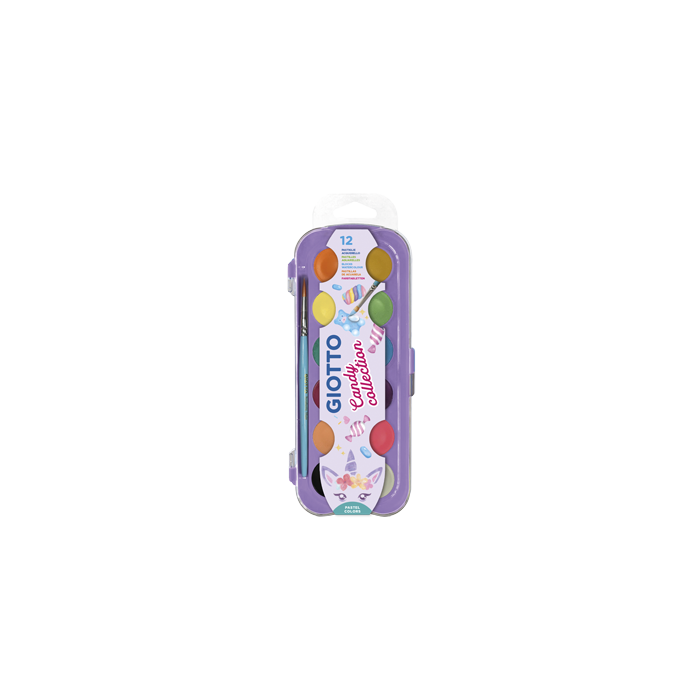 Estuche 12 Acuarelas Candy Collection 30 Mm + Pincel Giotto F351600