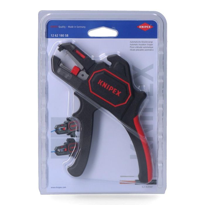 Knipex 1262180sb Alicate pelacables automático autoajustable 180x75x21mm para cables 0,2 a 6 mm² 2 Knipex 1262180sb Alicate pelacables automático autoajustable 180x75x21mm para cables 0,2 a 6 mm² 2