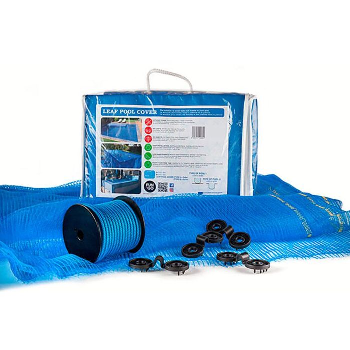 Malla para piscina 4x4m leaf pool cover 3