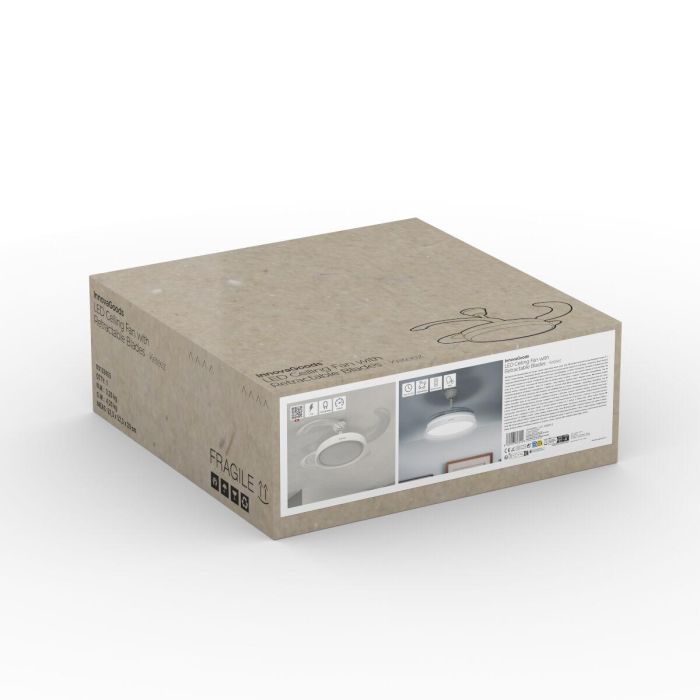 Ventilador de Techo con Luz LED y 4 Aspas Retráctiles Keteez InnovaGoods Blanco 72 W Ø49-104 cm 7