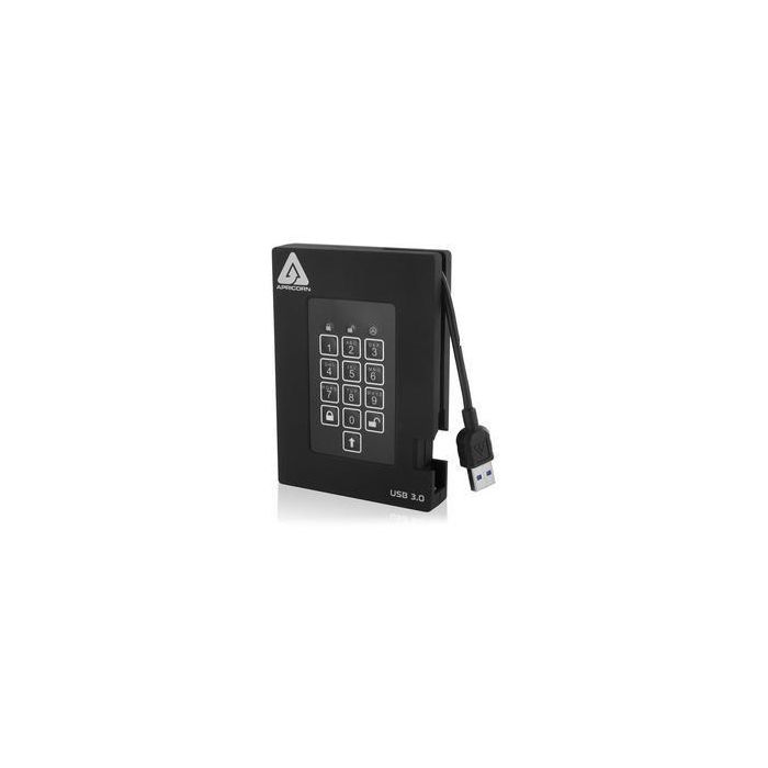 Apricorn Aegis Padlock Fortress SSD 256GB USB 3.0, Acceso PIN, Cifrado Hardware AES 256-bit FIPS 140-2, Resistente