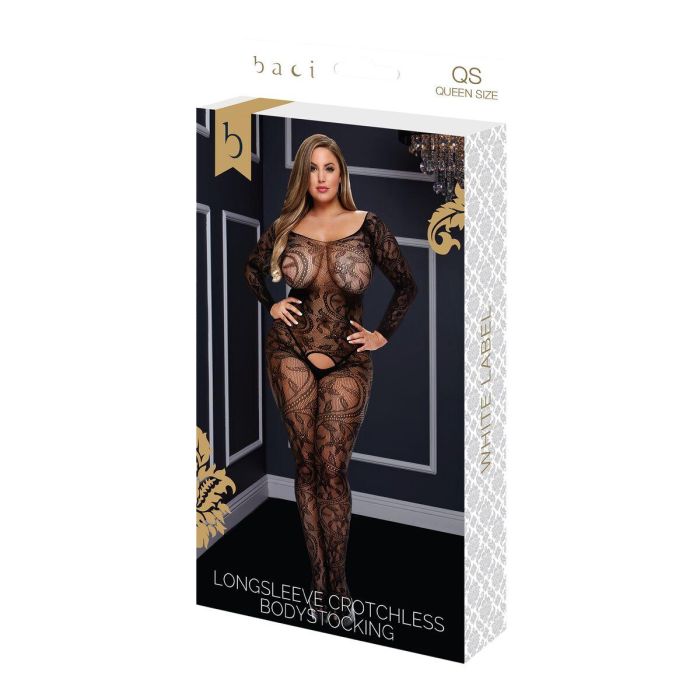 Bodystocking Jaquard Talla Grande Baci Lingerie 00209 (Queen) 2