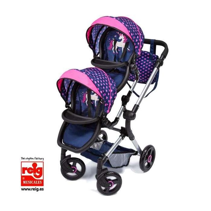 Carrito para Muñecas Reig Azul Gemelar 1 Carrito para Muñecas Reig Azul Gemelar 1