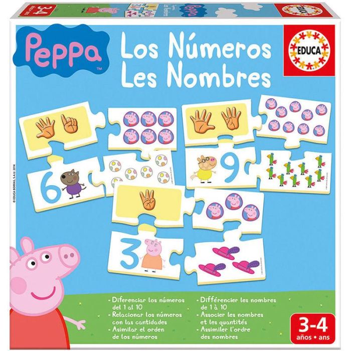 Educa Juego Educativo Aprendo los Números con Peppa Pig para Niños 3-4 Años - Español e Inglés, Modelos Surtidos 1