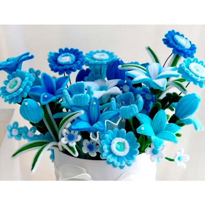 Liderpapel Limpiapipas de Chenilla 30 cm Color Azul Mate Bolsa de 100 Unidades 5