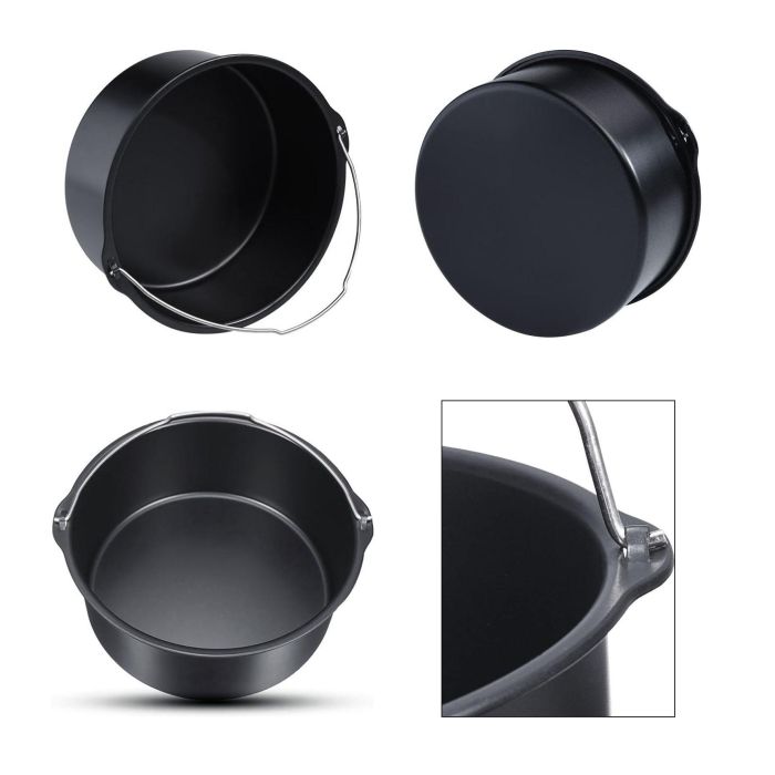 Molde para hornear de 19 cm con asa para Air Fryer Quttin - Inde (8 Unidades) 8 Molde para hornear de 19 cm con asa para Air Fryer Quttin - Inde (8 Unidades) 8