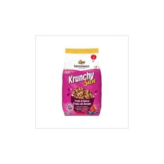 BARNHOUSE Muesli Krunchy Sun Frutos del Bosque 750g Bio - Crujiente, vegano, avena integral, ideal desayuno