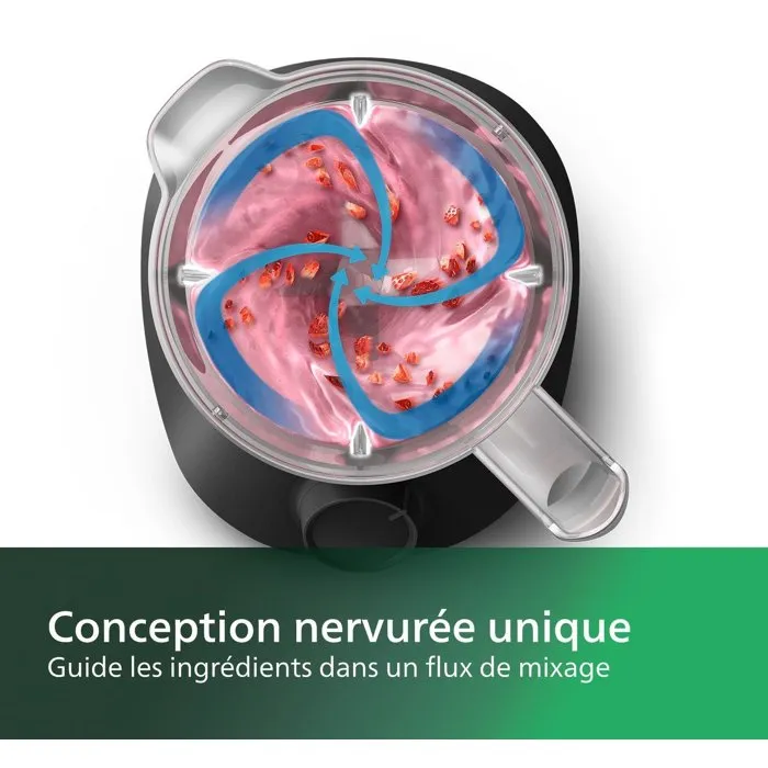 Philips Licuadora HR2041/41 - 450W - Negra - Vaso Plástico 1.9L - ProBlend 4 5