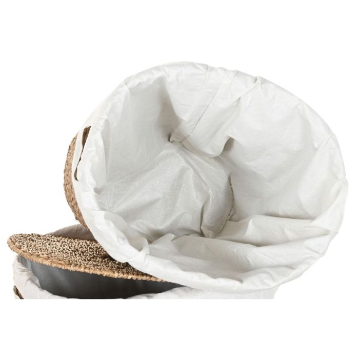 DKD Home Decor Cesta Ropa Ovalada Seagrass Algodón Natural Blanco 40x50x50 cm Set de 2 1 DKD Home Decor Cesta Ropa Ovalada Seagrass Algodón Natural Blanco 40x50x50 cm Set de 2 1