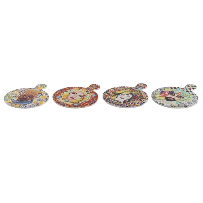 Salvamantel Mediterraneo DKD Home Decor Multicolor 23 x 1 x 18 cm (4 Unidades) 3