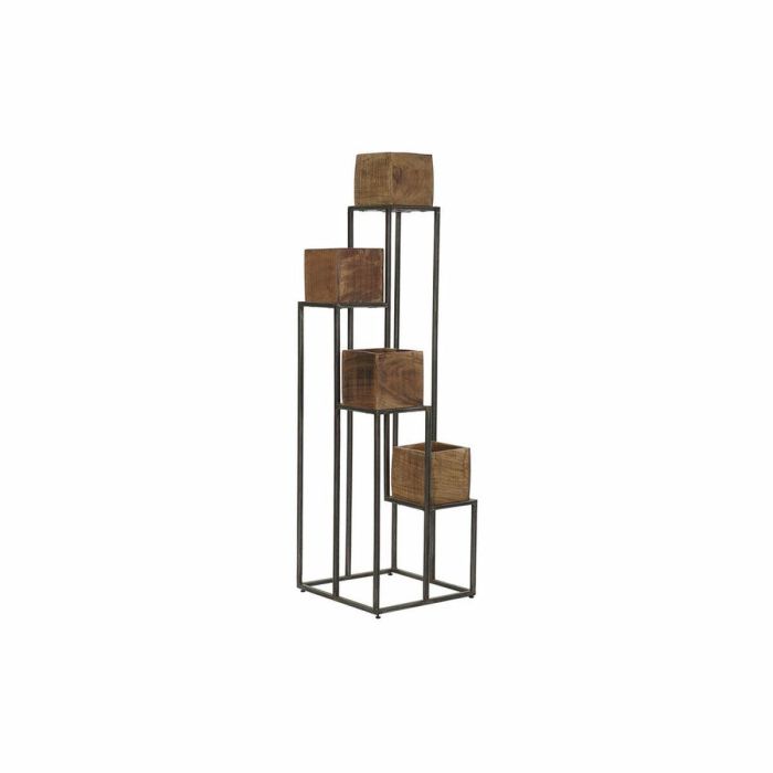 Macetero DKD Home Decor Marrón Negro Multicolor Madera Metal Moderno 40 x 40 x 120 cm 40 x 40 x 138 cm Macetero DKD Home Decor Marrón Negro Multicolor Madera Metal Moderno 40 x 40 x 120 cm 40 x 40 x 138 cm