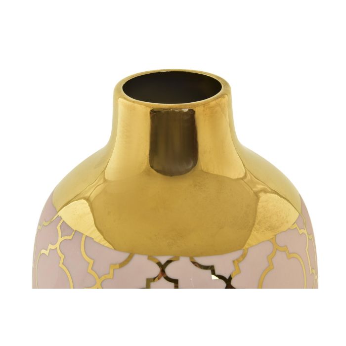 Jarron Oriental DKD Home Decor Rosa Dorado 15 x 41.5 x 15 cm 2 Jarron Oriental DKD Home Decor Rosa Dorado 15 x 41.5 x 15 cm 2