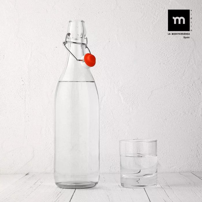 Botella de vidrio transparente 1L La Mediterranea - Inde (12 Unidades) 5 Botella de vidrio transparente 1L La Mediterranea - Inde (12 Unidades) 5