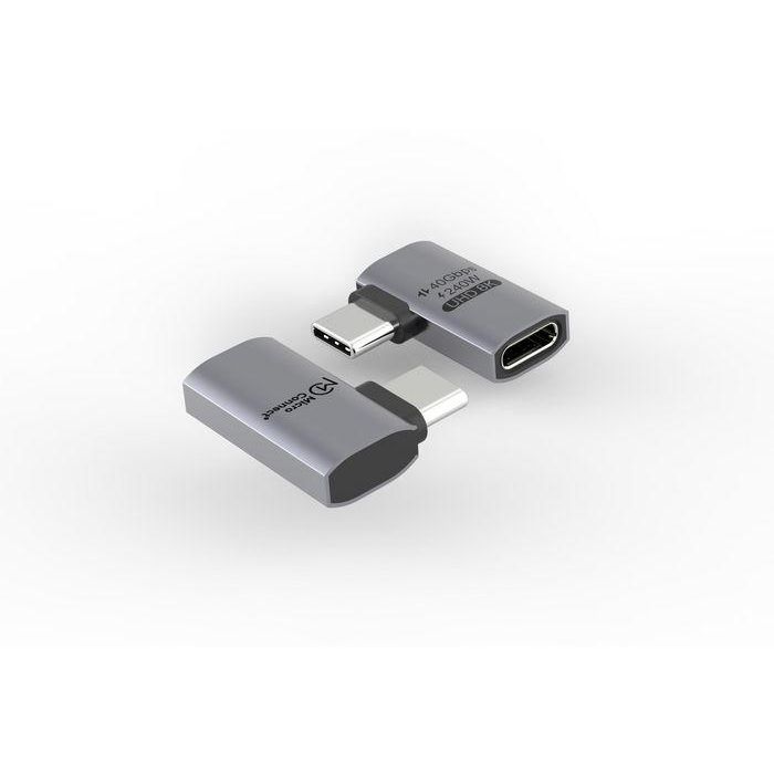 MicroConnect USB-C male-female angeled adapter, 240W, 40Gbps, USB4 Gen 3x2 3 MicroConnect USB-C male-female angeled adapter, 240W, 40Gbps, USB4 Gen 3x2 3
