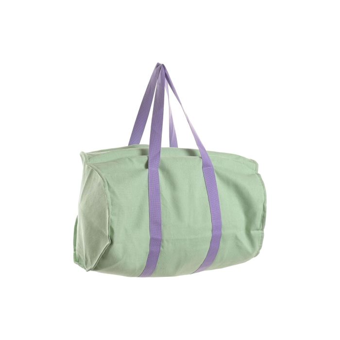 DKD Home Decor Bolsa Mediterraneo Azul Verde Blanco Roto Canvas 60 x 38 x 38 cm (3 Unidades)
