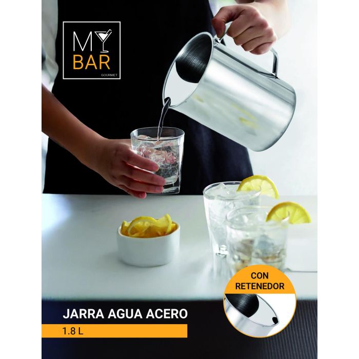 Jarra Agua C/Retenedor Acero 1.8L My Bar (12 Unidades) 1