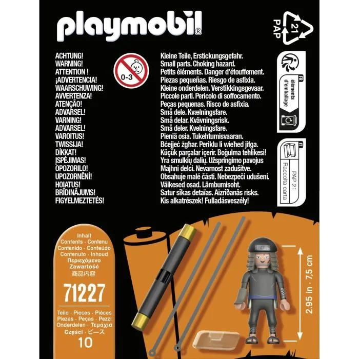 Playmobil Naruto Shippuden Figura Hiruzen con Bastón de Combate, Accesorios Removibles y Base Estable 3