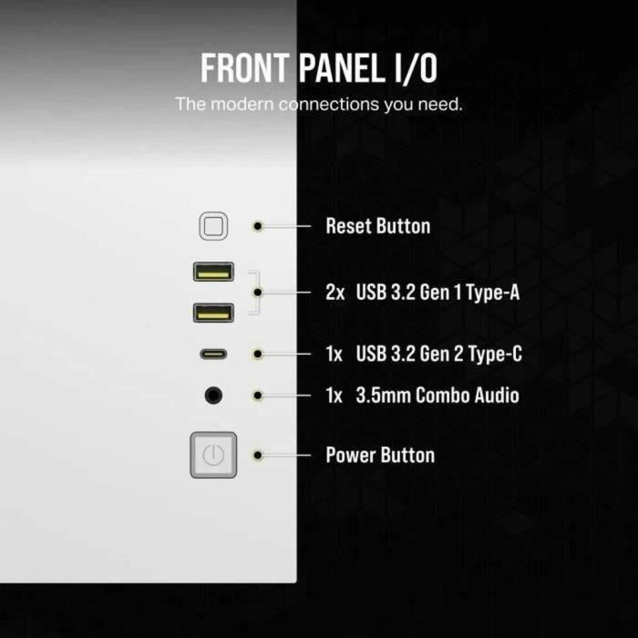 Caja Semitorre ATX Corsair Blanco 4 Caja Semitorre ATX Corsair Blanco 4