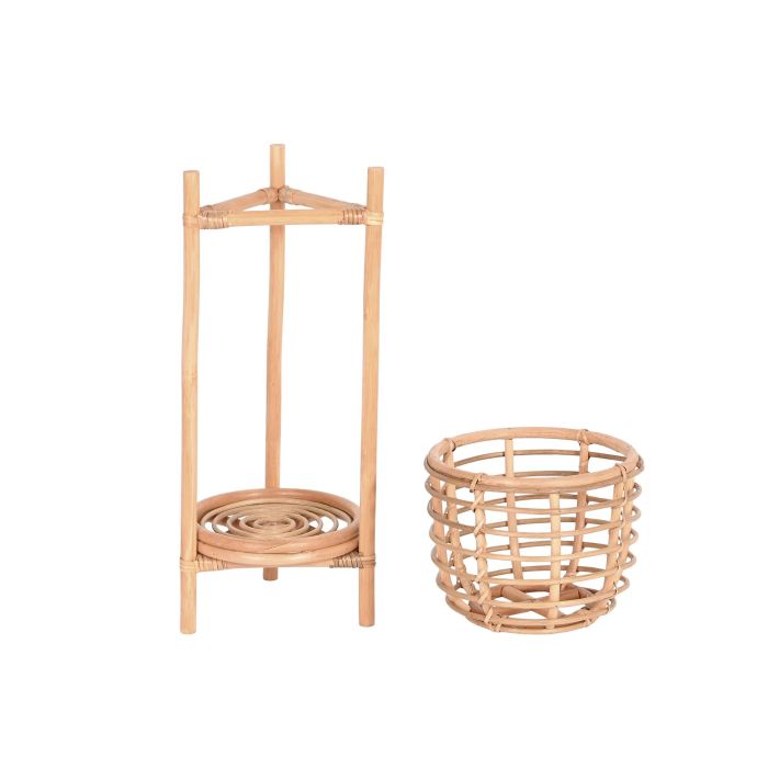 Macetero DKD Home Decor 25 x 25 x 70 cm Natural Ratán Bali 3 Macetero DKD Home Decor 25 x 25 x 70 cm Natural Ratán Bali 3