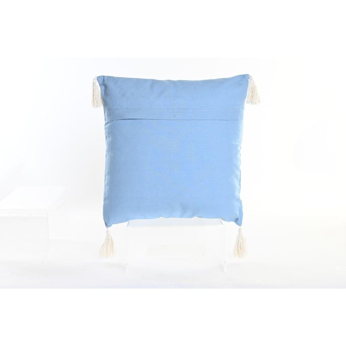 DKD Home Decor Cojin Azul Blanco 40 x 40 x 15 cm 2