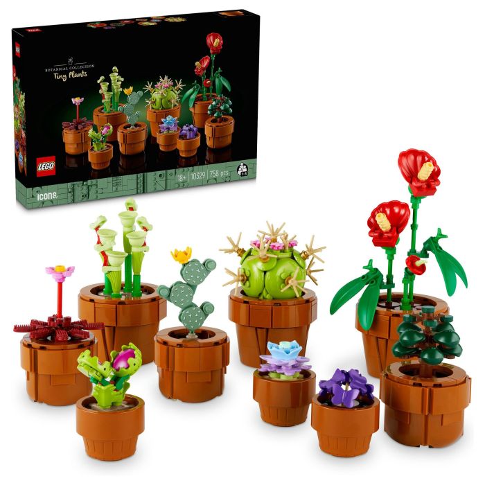 LEGO Icons 10329 Plantas Diminutas Set de Construcción Ornamental para Adultos 9