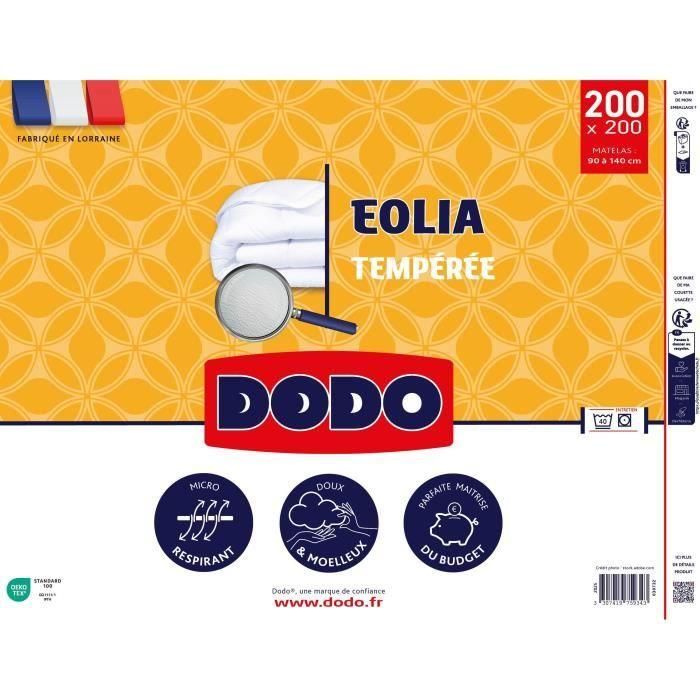 Dodo DOD3307419759343 Edredón templado EOLIA 300 g/m² 200 x 200 cm Blanco 1