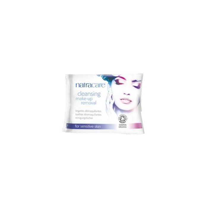 NATRACARE Toallitas Desmaquillantes Faciales sin Plástico con Vitamina E y Aloe Vera - Algodón Orgánico 20 Uds.