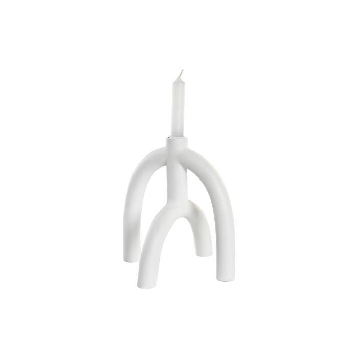 DKD Home Decor Candelabro Blanco Resina 21.5 x 23 x 21.5 cm 2