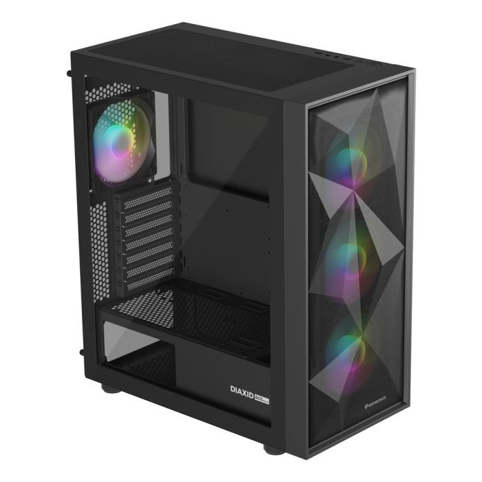 Genesis Diaxid 605 Caja Gaming Midi Tower, ATX/Micro-ATX/Mini-ITX, Cristal Templado, 4 Ventiladores ARGB, USB 3.0/3.1 Tipo-C 1