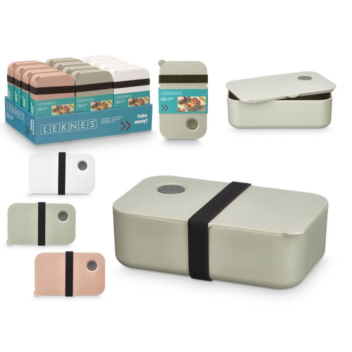 Tupper Leknes 19.5x6.5x12 cm, Surtido Colores - Blanco, Marrón, Verde (24 Unidades) Tupper Leknes 19.5x6.5x12 cm, Surtido Colores - Blanco, Marrón, Verde (24 Unidades)