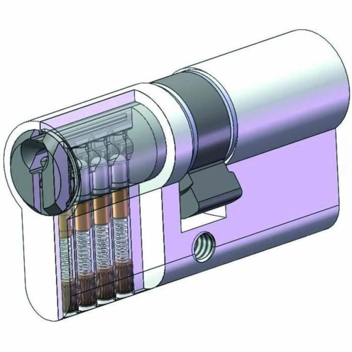 Cilindro de seguridad Yale 40 x 50 mm Latón 2