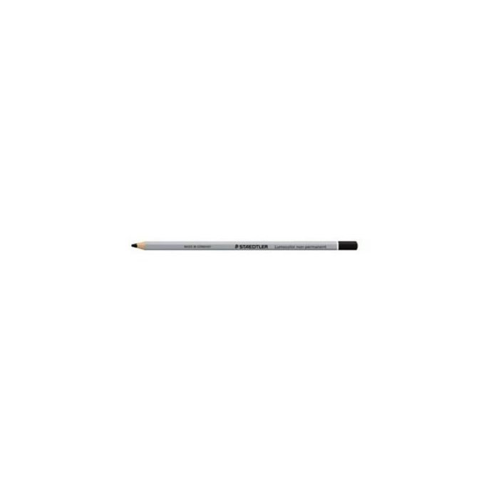 Staedtler Lápiz Lumocolor Omnichrom Negro soluble al agua, para superficies lisas. Ecológico con Certificado PEFC