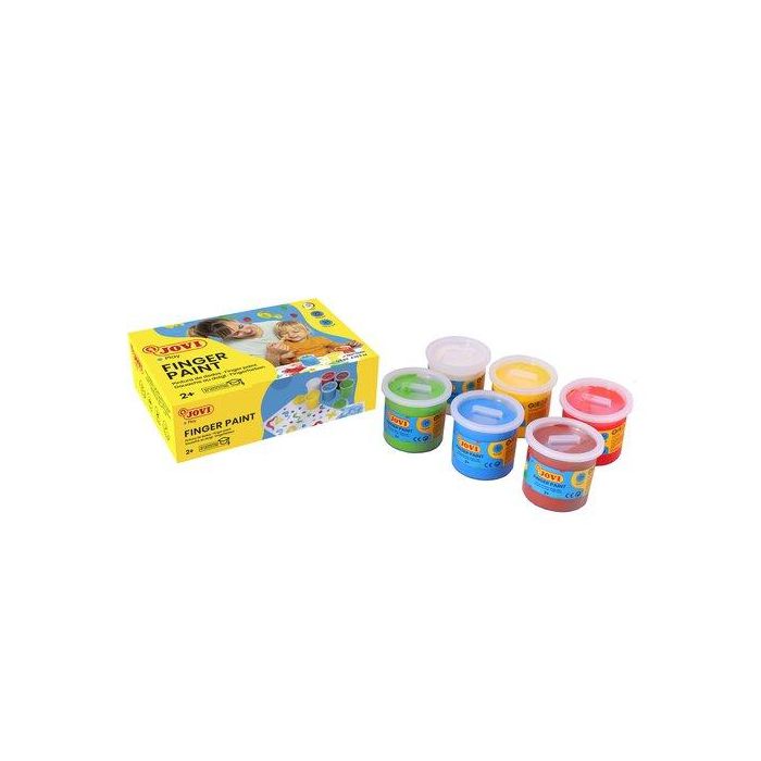 Jovi Estuche 6 Botes Pintura de Dedos 125 mL Colores Surtidos
