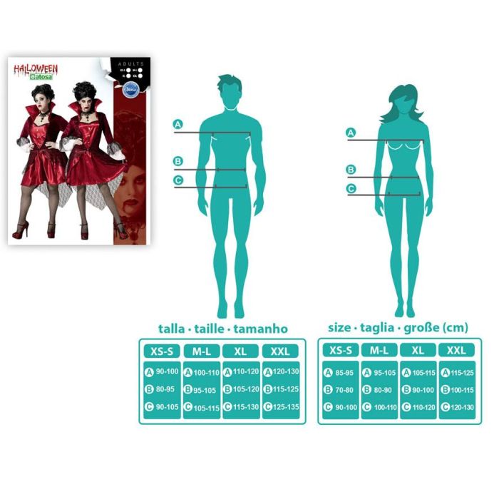 Disfraz Vampiresa Rojo Adulto XXL 3 Disfraz Vampiresa Rojo Adulto XXL 3